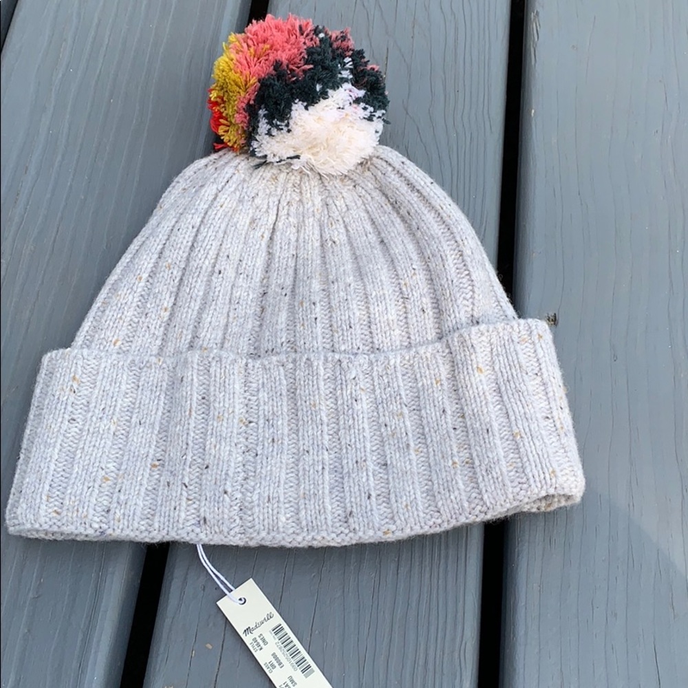 NWT Madewell Pom Pom Knit Hat